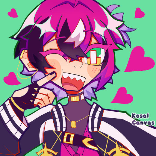 Fanart illustration of Doppio Dropscythe from Nijisanji EN