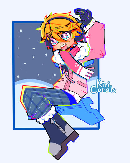 Fanart of a fan design of Yu Q. Wilson from Nijisanji EN