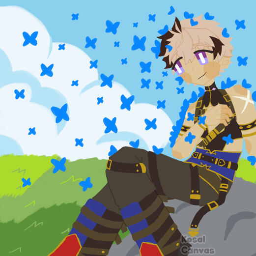 Fanart illustration of Crimzon Ruze from Holostars EN