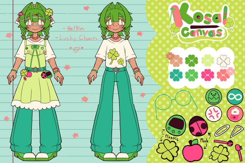 A reference sheet of my sona, Kosal