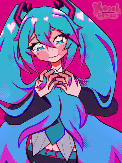 Fanart of the vocaloid, Hatsune Miku